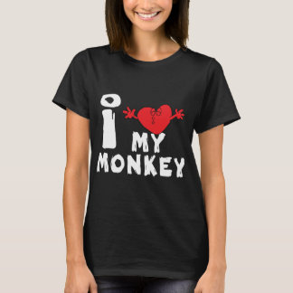 T-shirt Année du singe "I Love My Monkey"