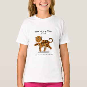 T-shirt Année du tigre 2022 Cute Zodiac Animal