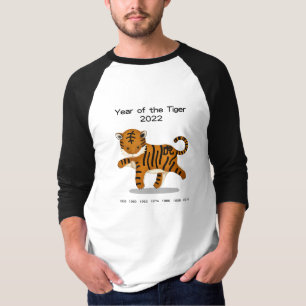 T-shirt Année du tigre 2022 Cute Zodiac Animal