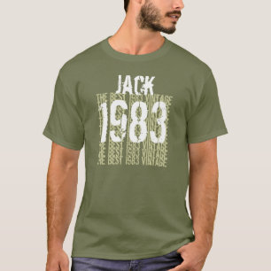 T-shirt Année meilleur 1983 Camo vintages Y014 de 1983
