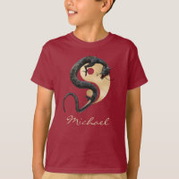 Année orientale asiatique du Dragon Gold Yin Yang