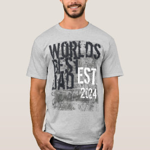T-shirt Année personnalisée Meilleure Fête des pères papa 