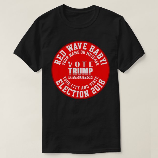 T-shirt Année rouge d'élection de révolution d'atout de (Design devant)