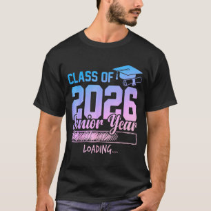 T-shirt Année senior de la promotion 2026 chargement drôle