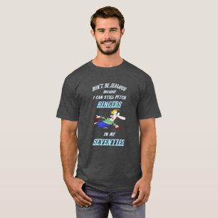 T-shirt Années '70 en fer à cheval foncées de base de