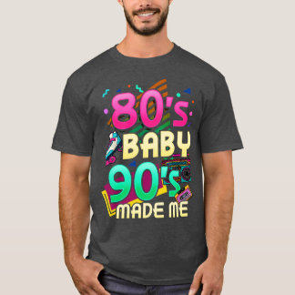 T-shirt Années 80 90s Quatre-vingt-dix Anniversaire