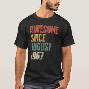 T-shirt Années Awesome depuis août 1967 Copier Anniversair