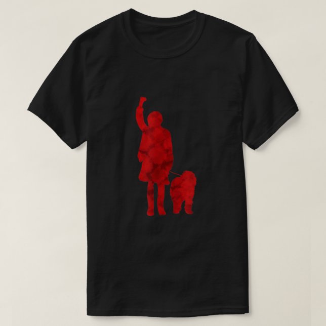 T-shirt Annie Sandy le contour de l'aquarelle pour chien (Design devant)