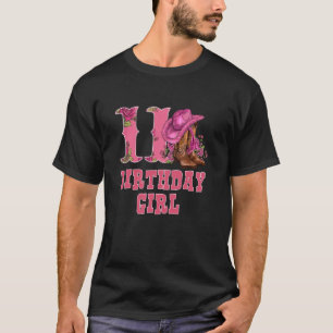 T-shirt Anniversaire 11 ans Rodeo Occidental Cowgirl Onze