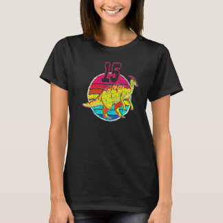 T-shirt Anniversaire 15 ans I Parasaurolophus I Famille as
