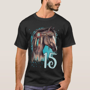 T-shirt Anniversaire 15 Filles Écurie De Cheval Quinze 15 