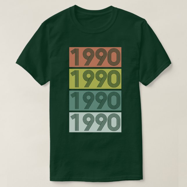 T-shirt Anniversaire 1990 Vintage (Design devant)