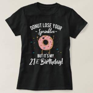 T-shirt Anniversaire 21 Ans Drôle Donut BDay Party