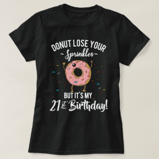 T-shirt Anniversaire 21 Ans Drôle Donut BDay Party