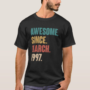 T-shirt Anniversaire 26 Décoration Mars 26 Ans Vintag