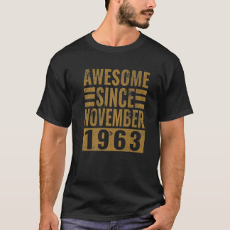 T-shirt Anniversaire 365 Magnifique Depuis Novembre 1963 A