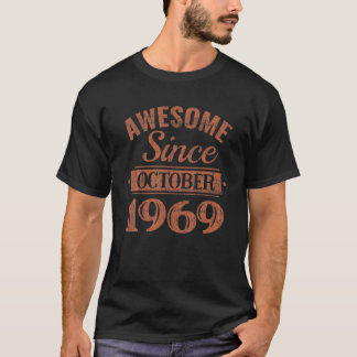 T-shirt Anniversaire 365 Magnifique depuis Octobre 1969 An