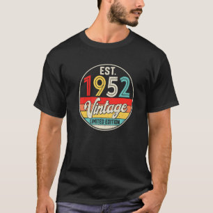 T-shirt Anniversaire 70 ans Vintage 1952 70e anniversaire