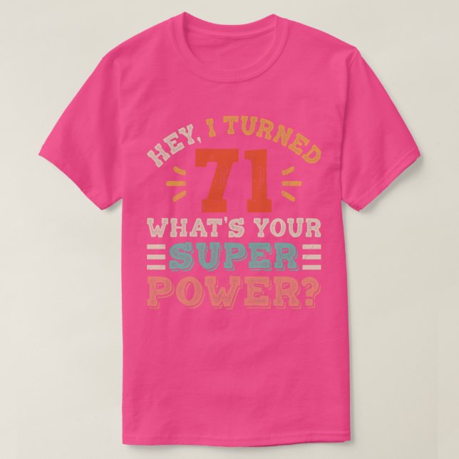 T-shirt Anniversaire 71 ans (Design devant)
