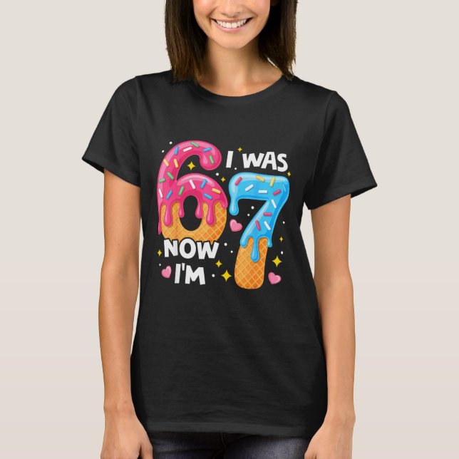 T-shirt Anniversaire 7 Ans J'avais 6 Ans Maintenant J'ai 7 (Devant)