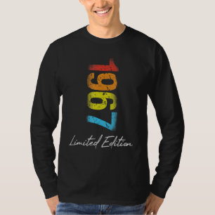 T-shirt Anniversaire Année 1967 Vintage Grunge usagé