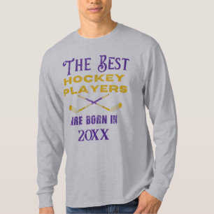 T-shirt Anniversaire année de naissance hockey personnalis