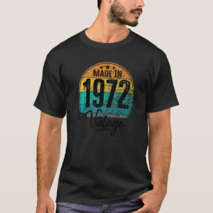 T-shirt Anniversaire année de naissance vintage 1972 anniv