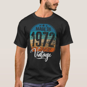 T-shirt Anniversaire année de naissance vintage 1972 anniv
