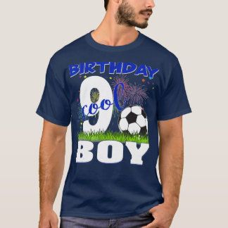 T-shirt Anniversaire Anniversaire Cool 9 ans Soccer Boy