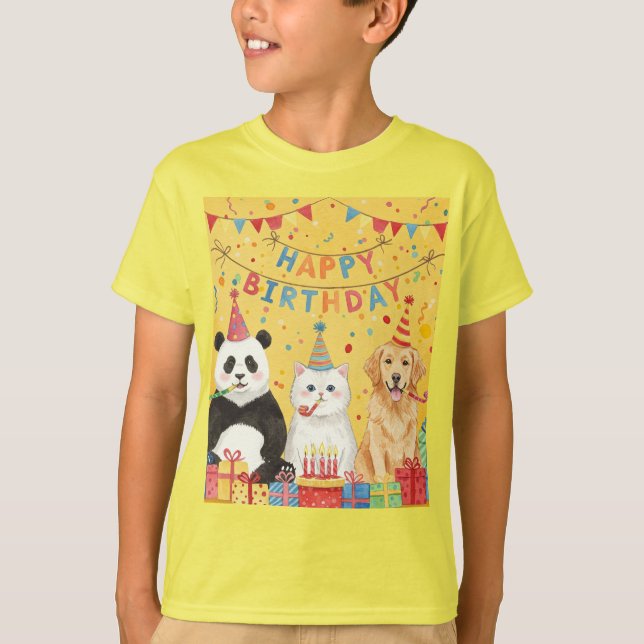 T-shirt Anniversaire avec des amis par Natasha Us (Devant)