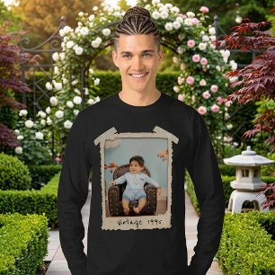 T-shirt Anniversaire avec photo vintage personnalisée