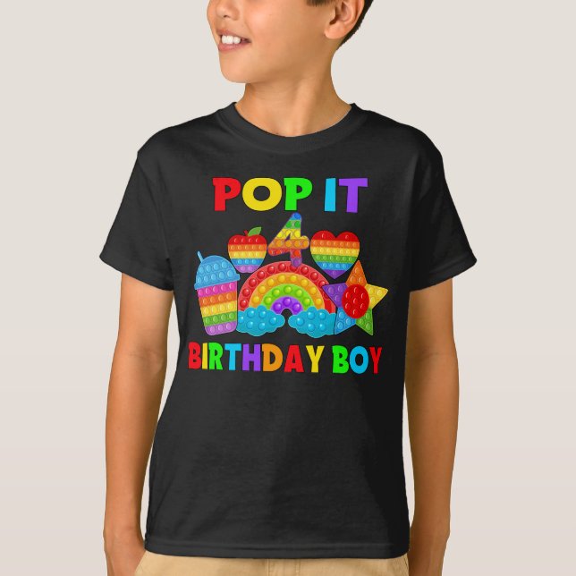T-shirt Anniversaire Boy Pop It 4 (Devant)