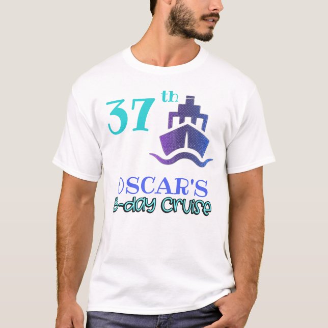 T-shirt Anniversaire Croisière Anniversaire Groupe de Fête (Devant)