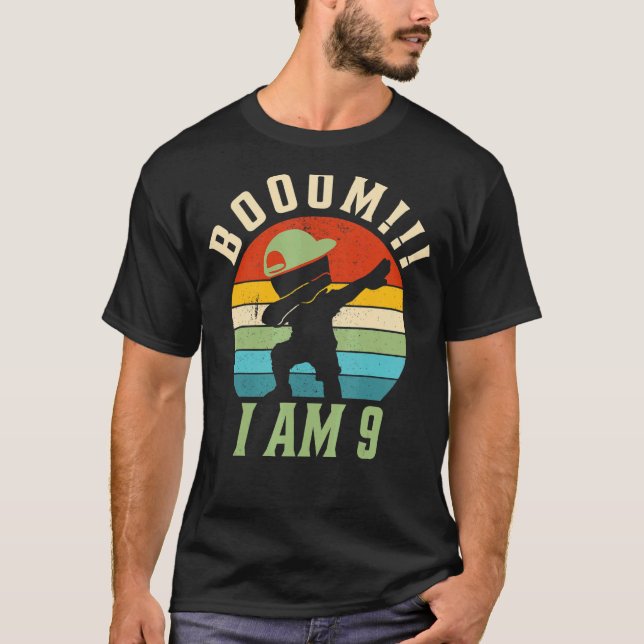 T-shirt Anniversaire Dabbing 9 ans Anniversaire tenue garç (Devant)