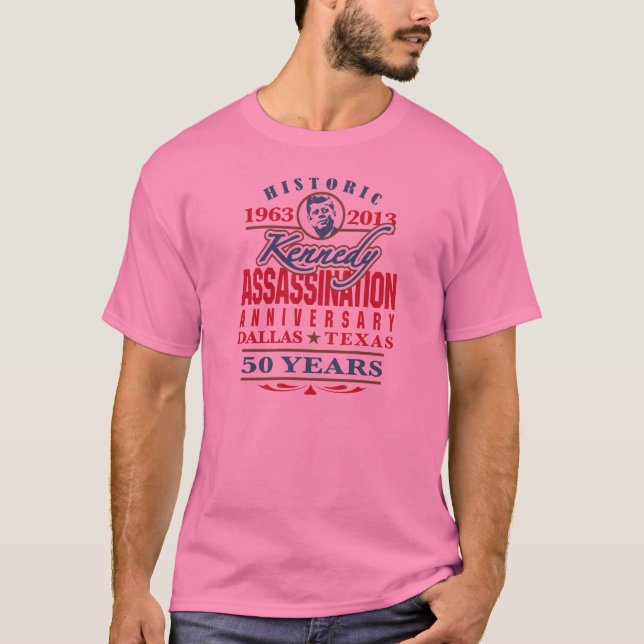 T-shirt Anniversaire d'assassinat de JFK Kennedy 1963 - (Devant)