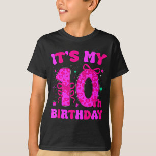 T-shirt anniversaire de 10 ans coquette bow 10 ans fille10
