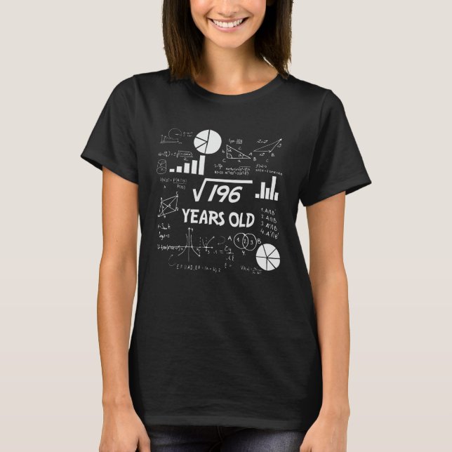 T-shirt anniversaire de 14 ans Geeky Math 14e anniversaire (Devant)