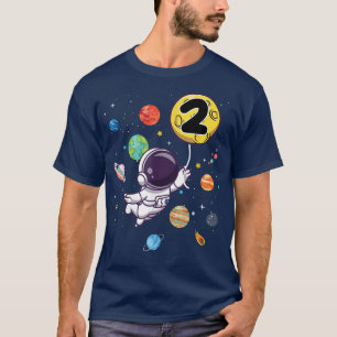 T-shirt Anniversaire de 2 ans Cadeaux de garçon Astronaut