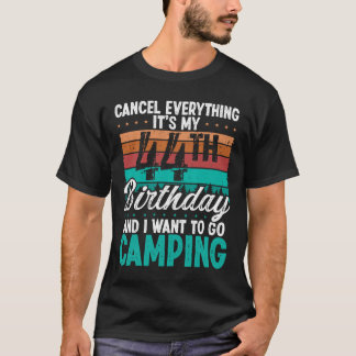 T-shirt Anniversaire de 44 ans pour campeur pour hommes Mo