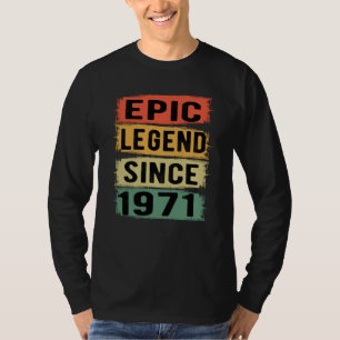 T-shirt anniversaire de 54 ans 1971 Légende épique 54e ann