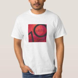 T-shirt Anniversaire de 70 ans de décennie rouge