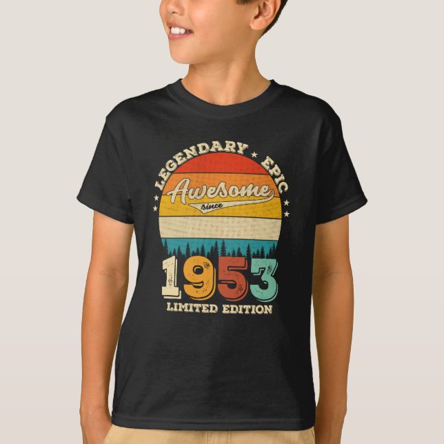 T-shirt anniversaire de 72 ans 1953 Magnifique 72e anniver (Devant)