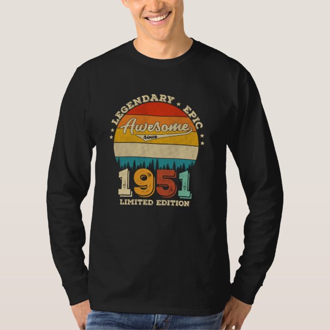 T-shirt anniversaire de 74 ans 1951 Magnifique 74e anniver (Devant)