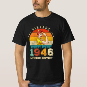 T-shirt anniversaire de 76 ans 1946 Vintage 76e anniversai