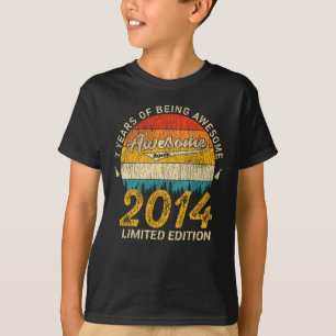 T-shirt anniversaire de 7 ans Retro Awesome 7e anniversair