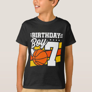 T-shirt Anniversaire de Basketball 7 Ans Garçon 7e Anniver