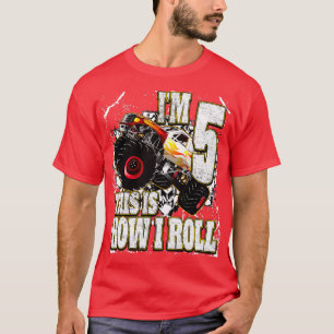 T-shirt Anniversaire de Camion Monster 5 ans