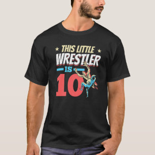 T-shirt Anniversaire de catch Jeune catcheur 10 ans
