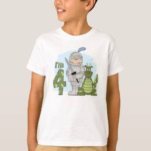 T-shirt Anniversaire de chevalier de dragon 4ème
