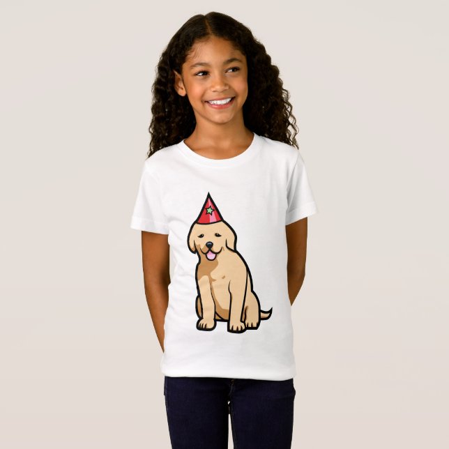 T-Shirt Anniversaire de chiot de golden retriever (Devant entier)